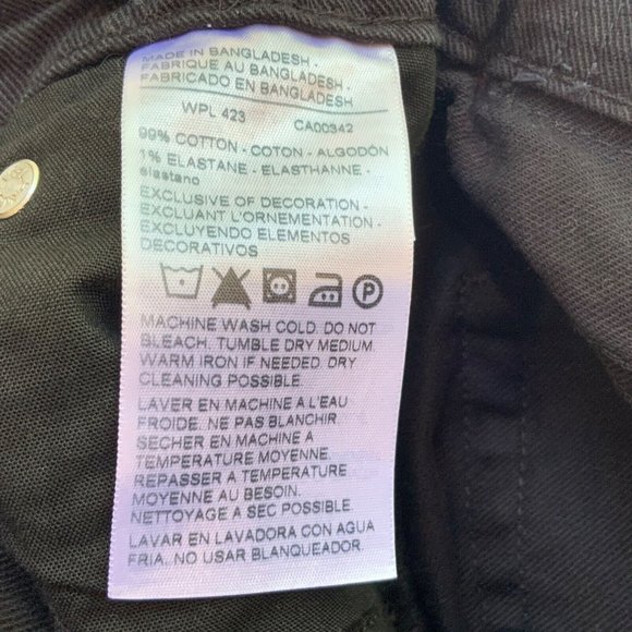 SIGNATURE by LEVI’S Girls Skinny Black Jeans Size 12 Regular Adjustable Waist - Picture 5 of 7